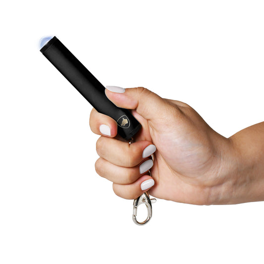 Compact Stun Gun with LED Flashlight & Keychain Clip | Enlight Mini