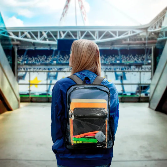 Clear Backpack Stadium Approved 15 x 11 x 5, Small and Transparent Backpack for Sports Event and Concerts