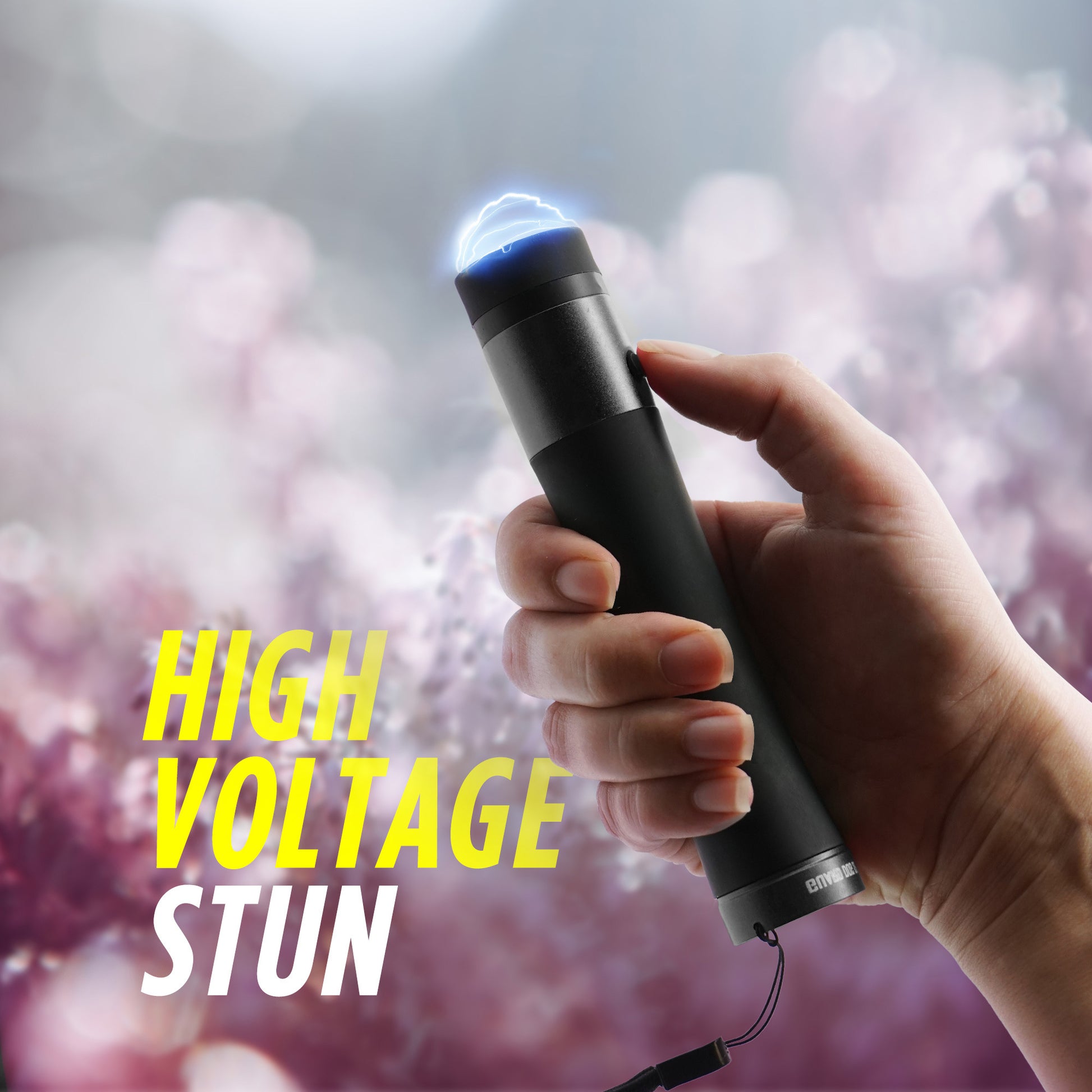 Stun Gun Ivy with Flashlight | 110 Lumen Rubberized Grip