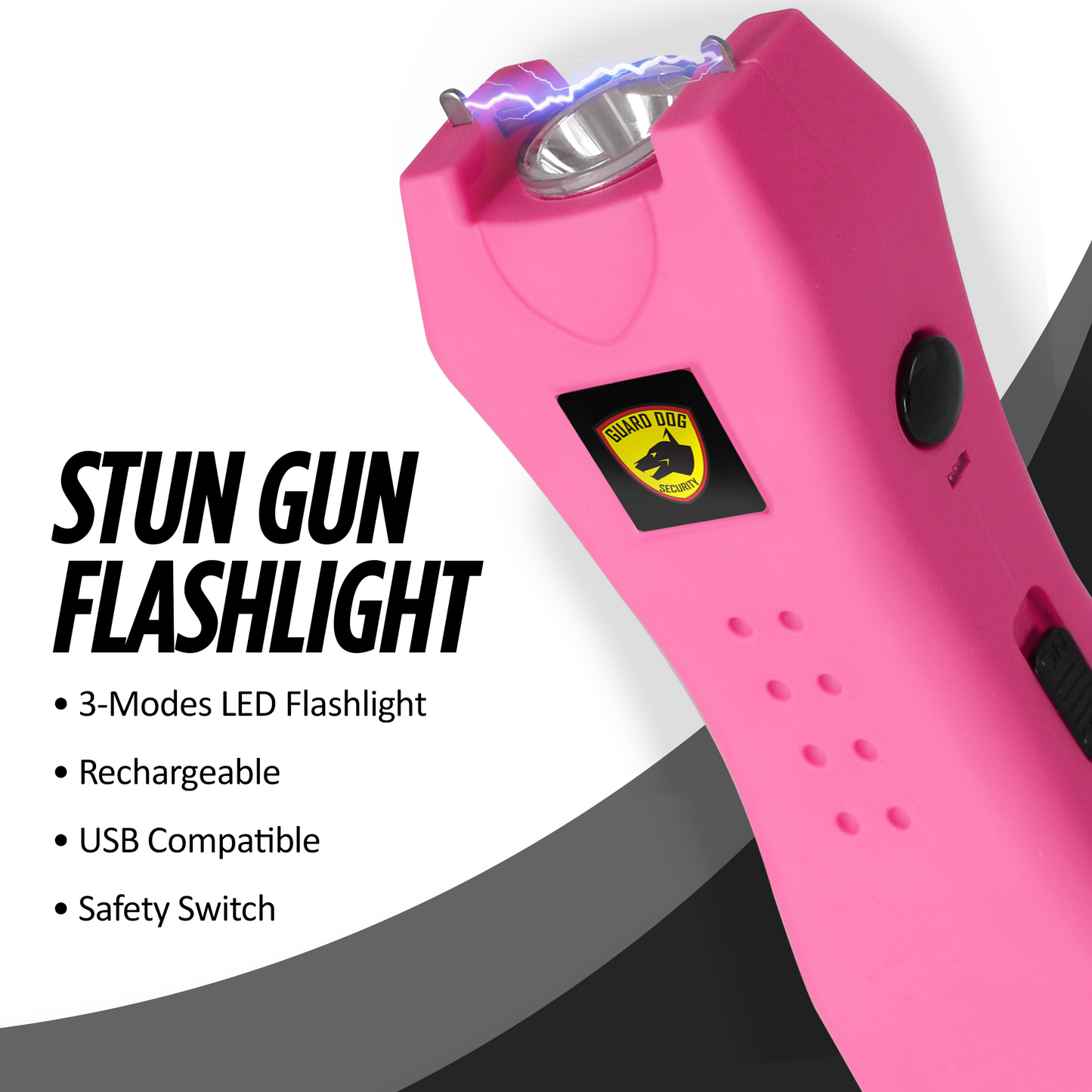 Pepper Spray and Stun Gun Combo with Rechargeable Flashlight