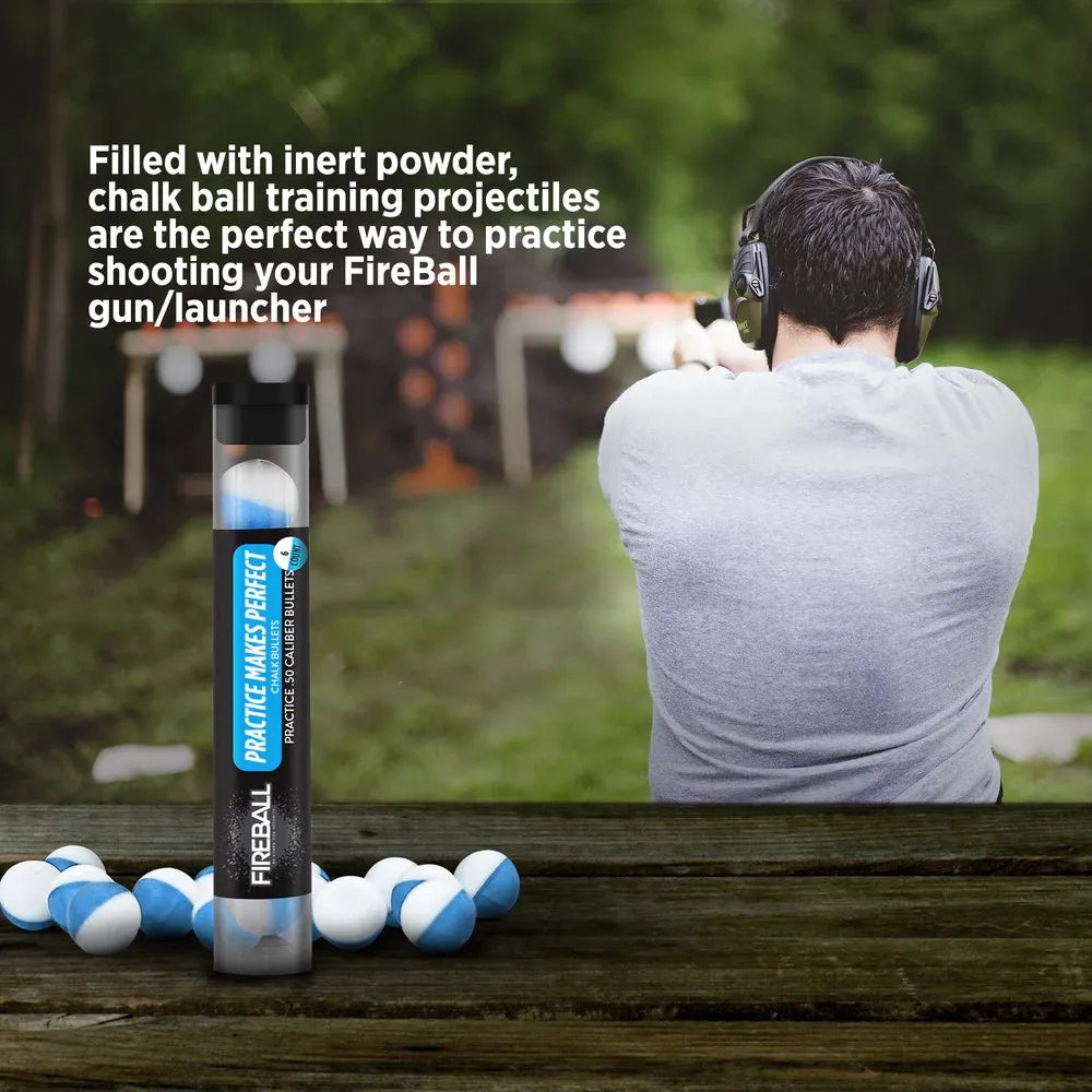 Chalk balls for training and Self Defense | .50 Caliber Inert rounds