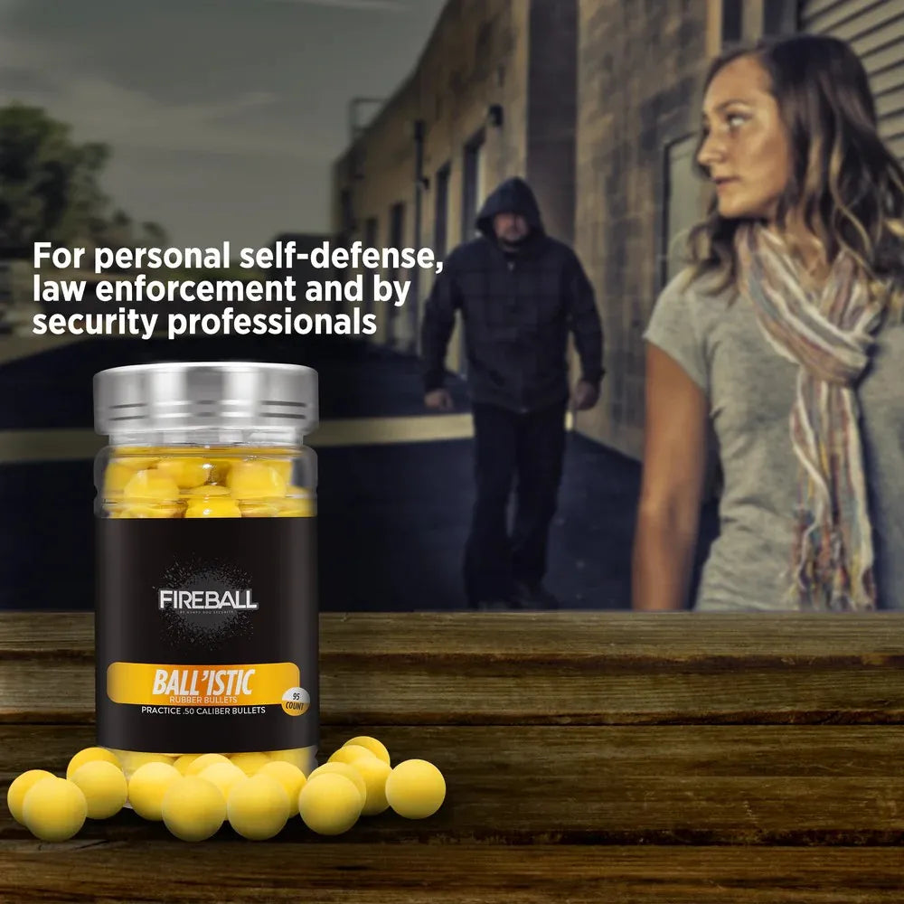 Rubber balls for training and Self Defense | .50 Caliber Reusable