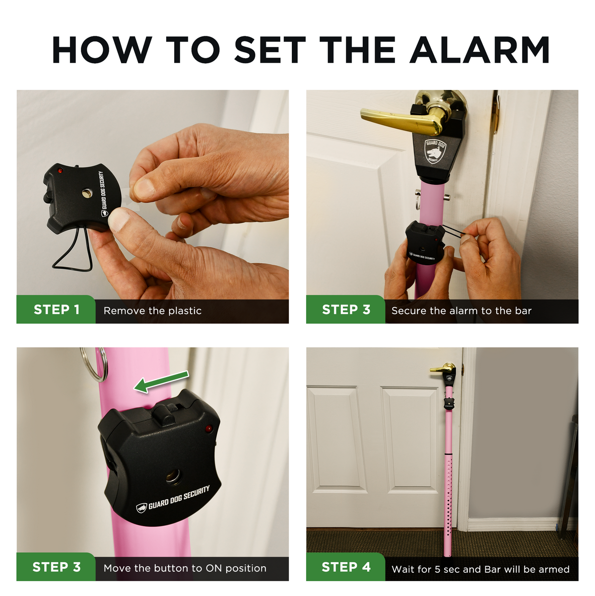 Buy Door Security Bar with Alarm online Front and Patio Door Jammer