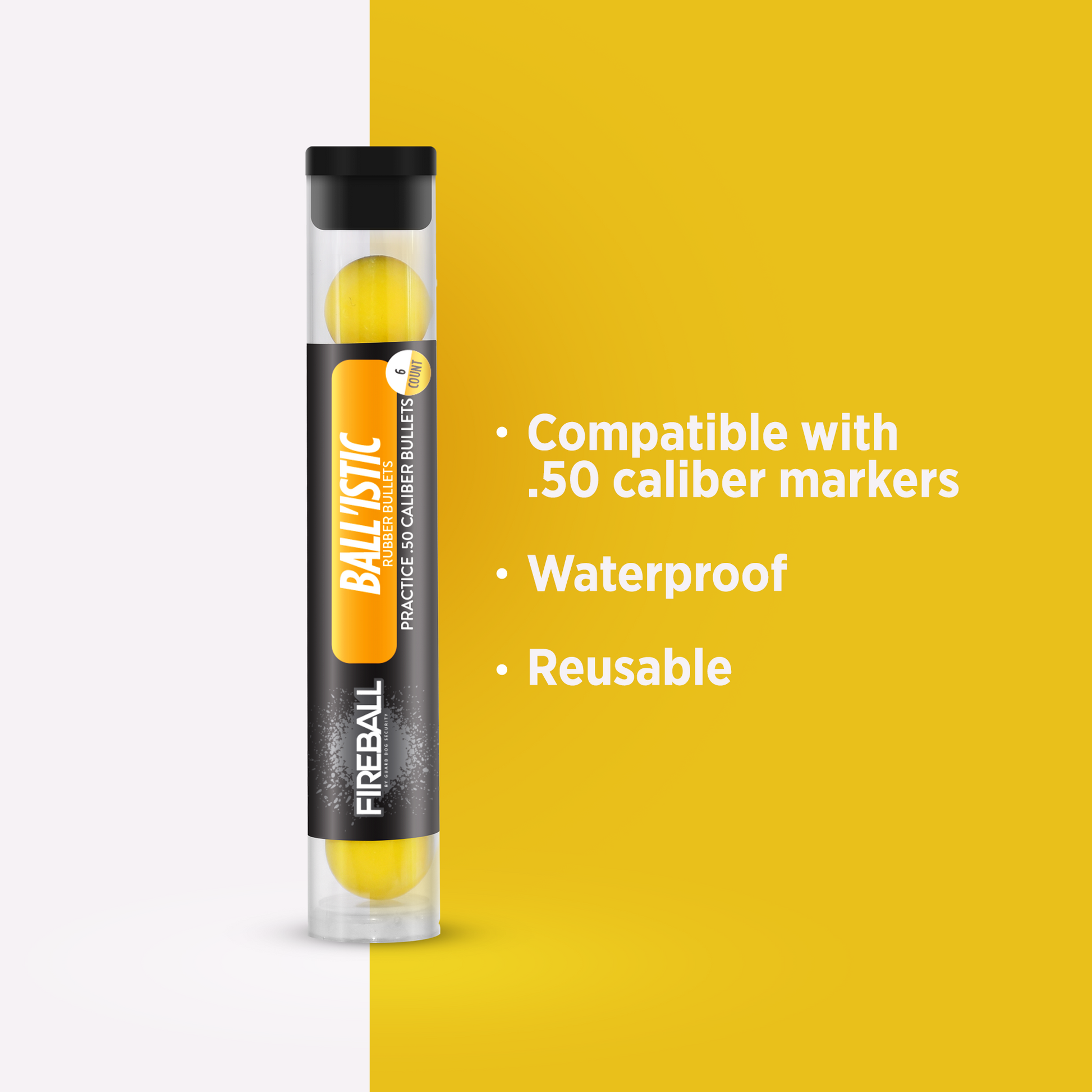 Rubber balls  for training and Self Defense | .50 Caliber Reusable