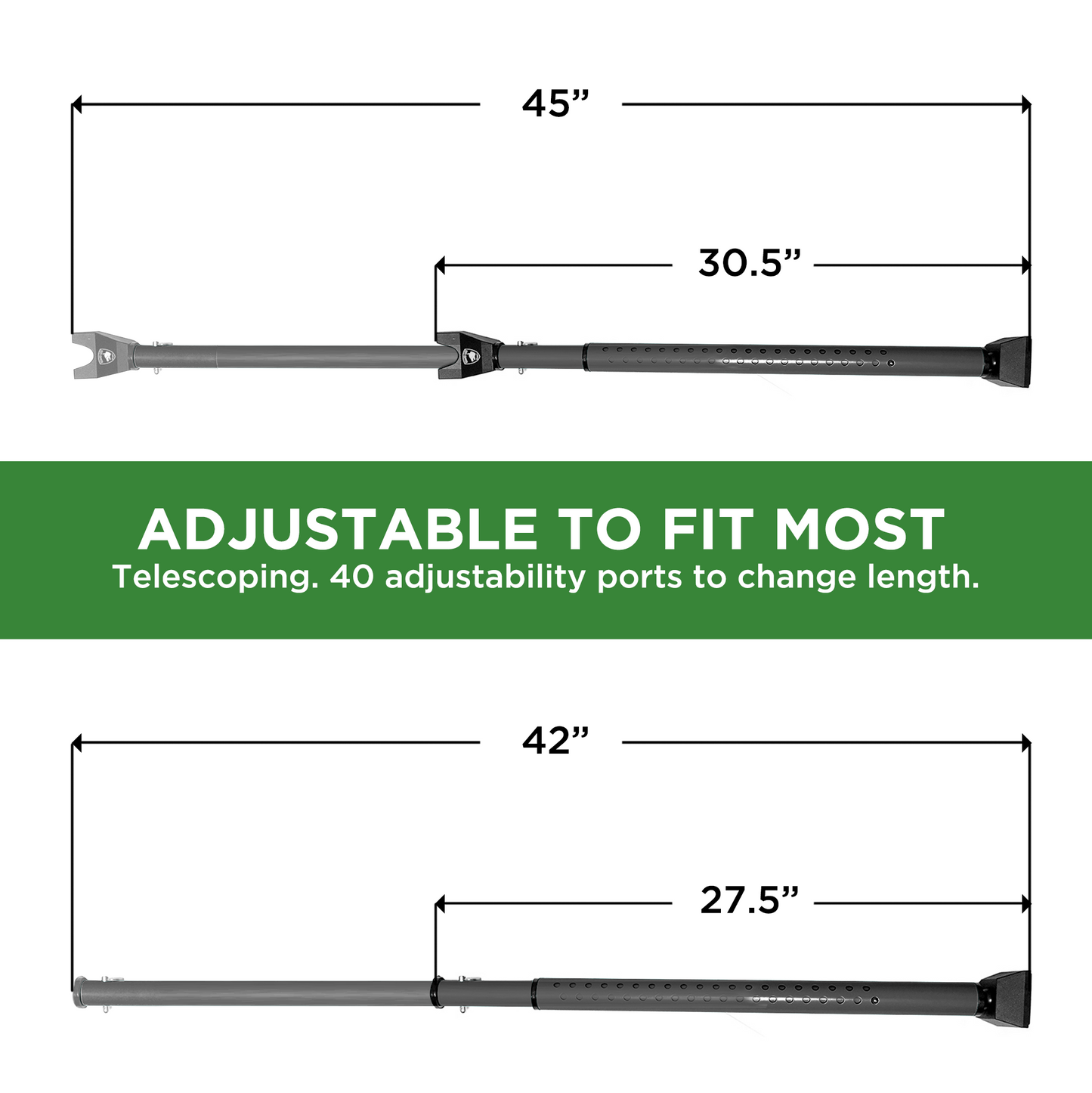 Door Security Bar | Front and Patio Door Jammer 2 Pack