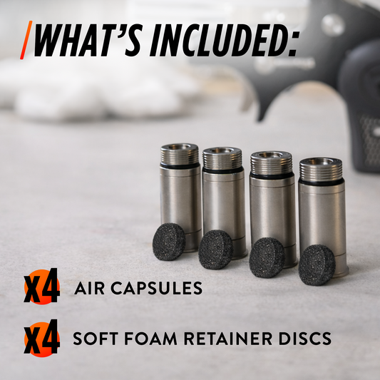 Fireball Mini Replacement Air Capsule 4-Pack – Precision Air Chamber with Foam Retainer Discs
