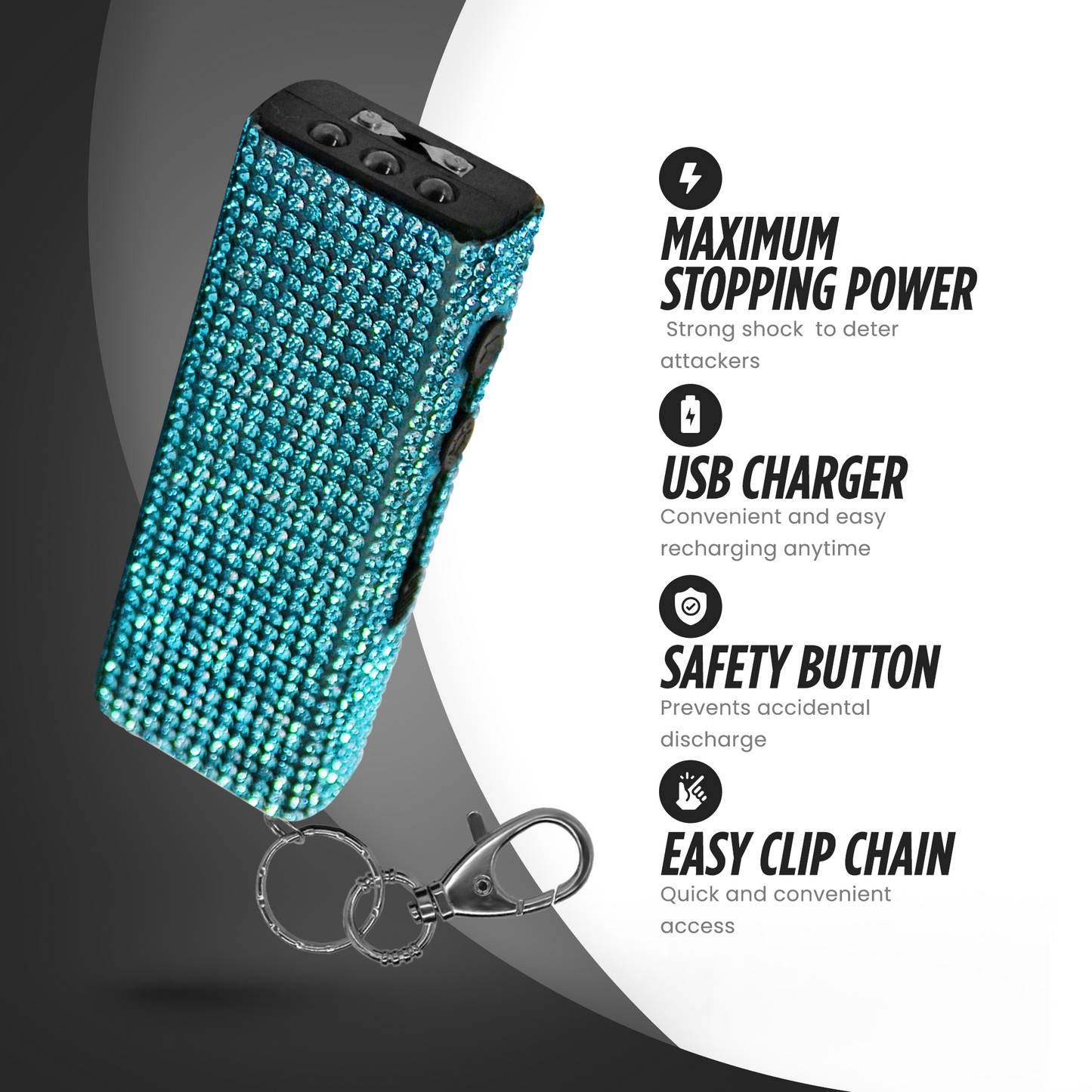 Pepper Spray and Stun Gun Bling it On Combo