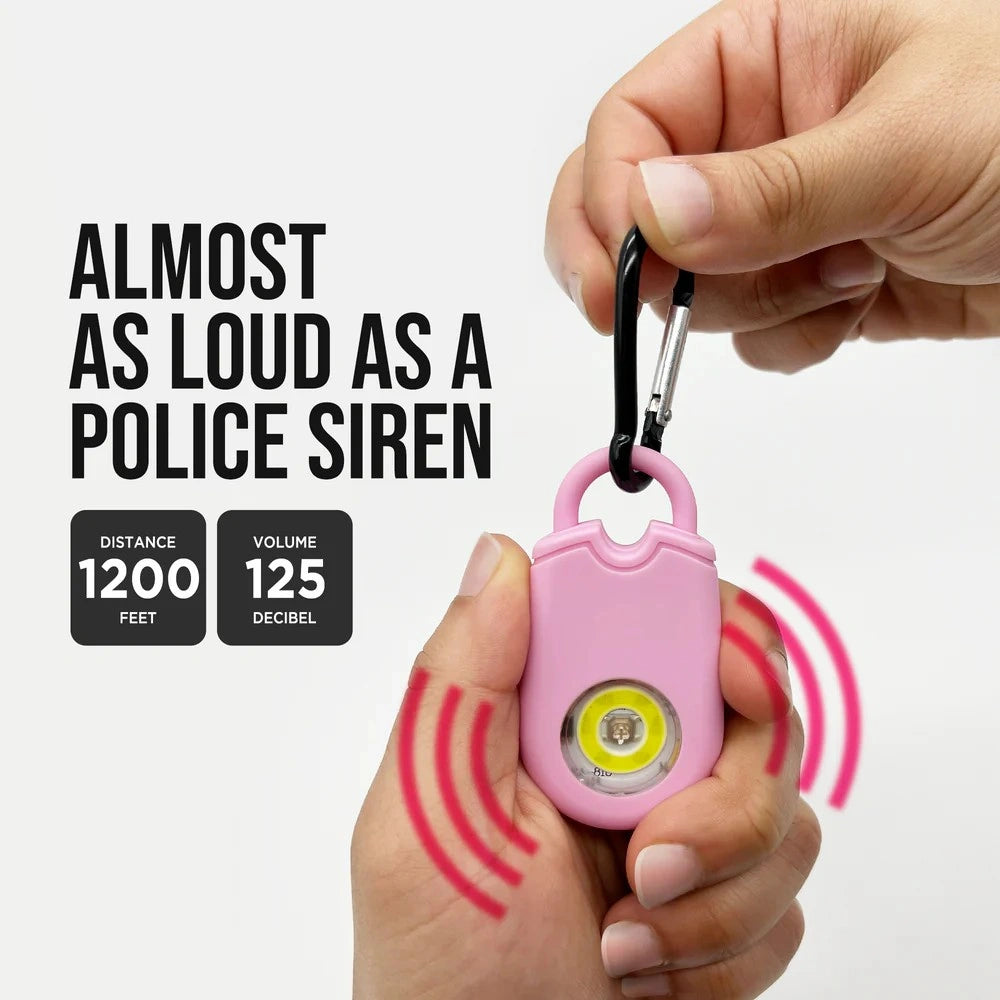 Personal Alarm with Flashlight | 125 dB w/ Carabiner