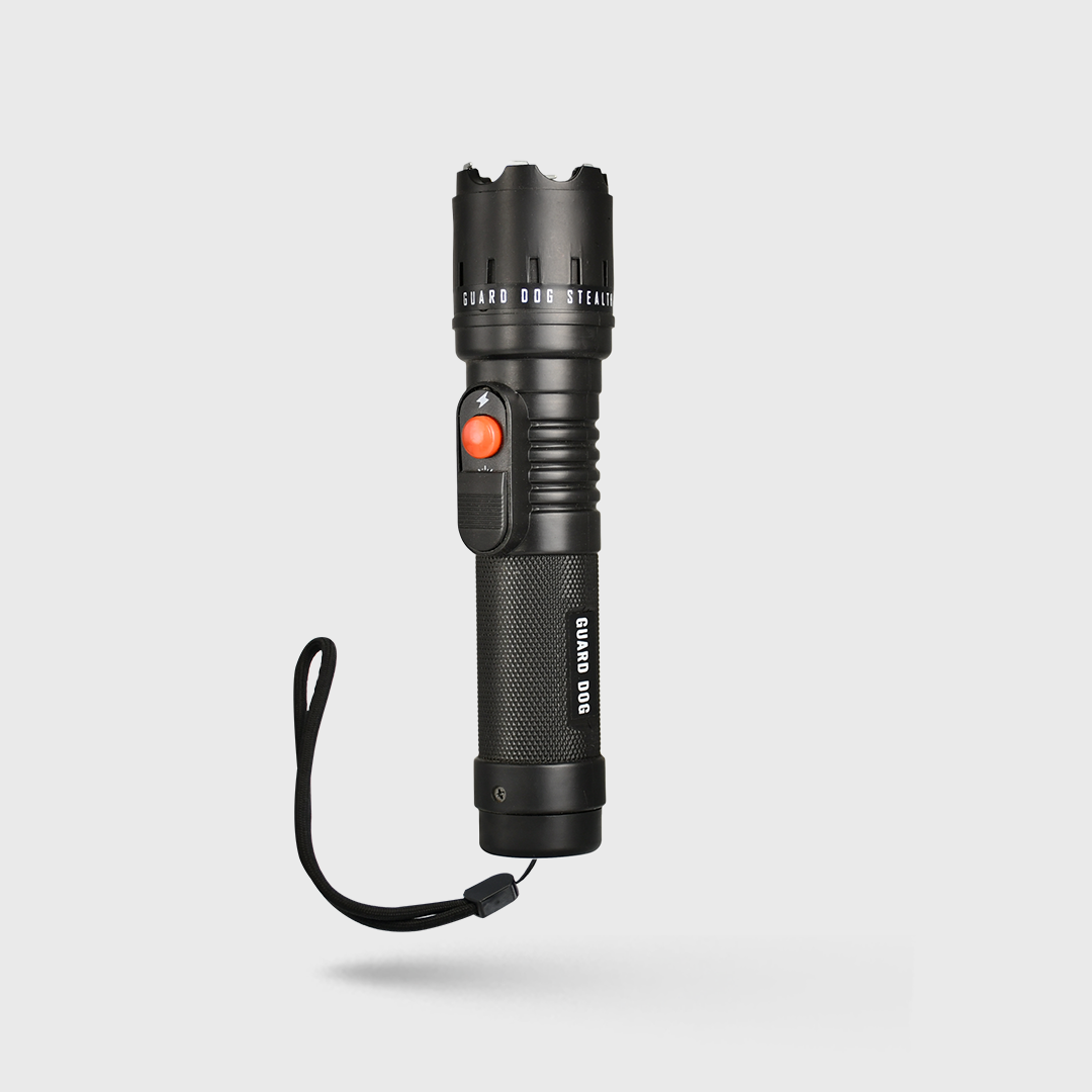 Stun Gun with Flashlight – 110 Lumen w/ Rubberized Grip | Stealth