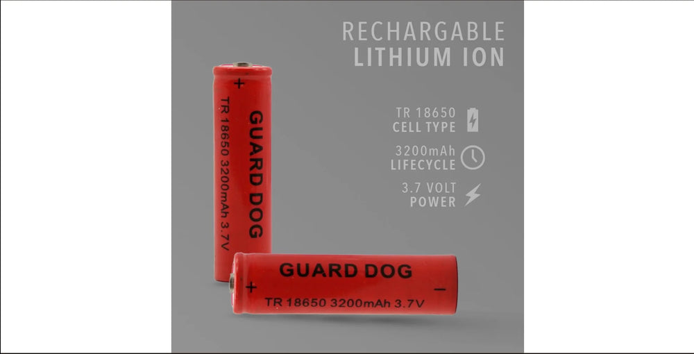 Guard Dog Security Rechargeable 18650 Battery | Lithium Ion 3.7 V