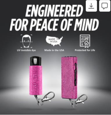 Pepper Spray and Stun Gun Bling it On Combo
