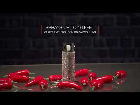 Pepper Spray with Stylish Rhinestone Design | GID w/ Snap Clip