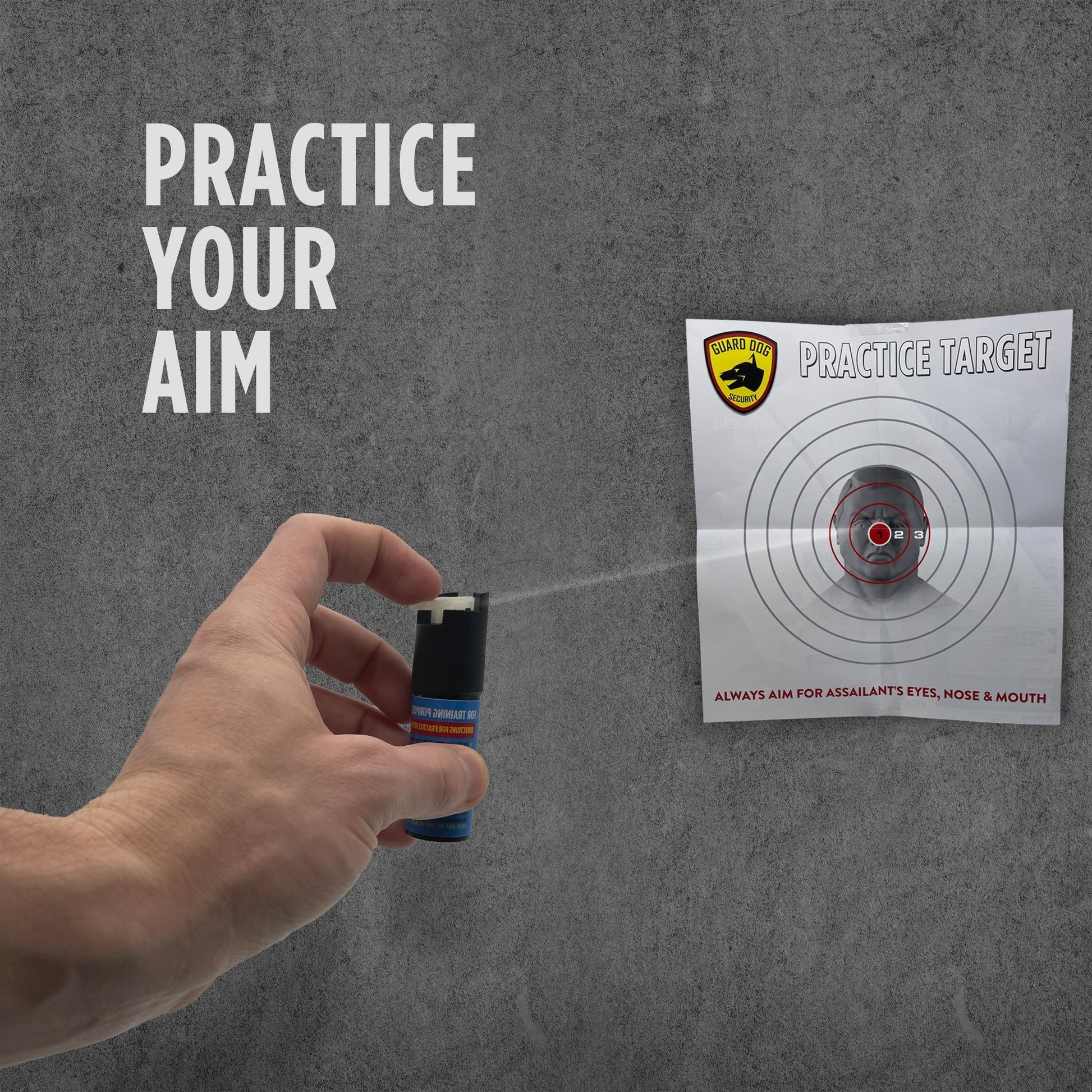 Practice Pepper Spray - Pepper Spray Keychain with Practice Canister - Pepper Spray