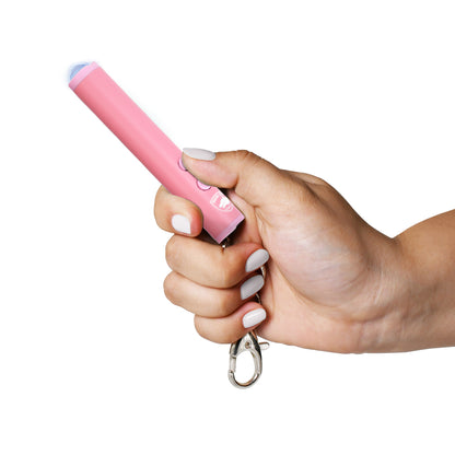 Enlight Mini Compact Stun Gun w/ Soft-Touch Body, LED Flashlight, Quick Access Keychain Clasp