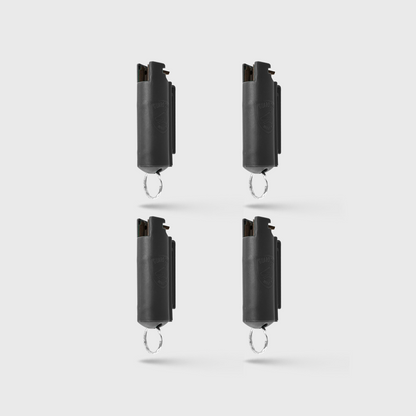 Quick Action Pepper Spray Hard Case with belt clip |  4 Pack