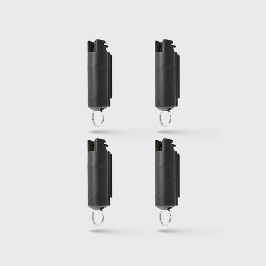 Quick Action Pepper Spray Hard Case with belt clip |  4 Pack