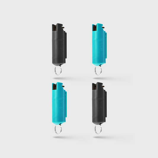 Quick Action Pepper Spray Hard Case with belt clip |  4 Pack