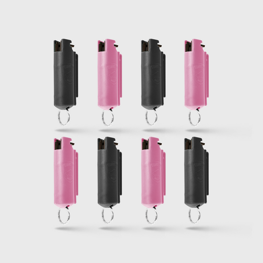 Quick Action Pepper Spray Hard Case with belt clip | 8 Pack