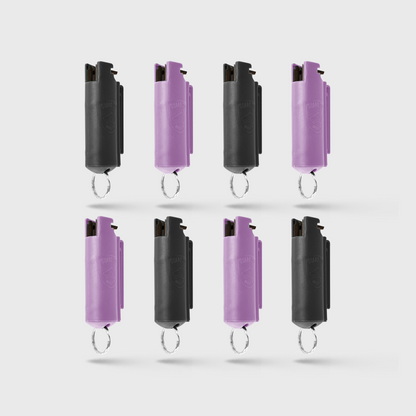 Quick Action Pepper Spray Hard Case with belt clip | 8 Pack