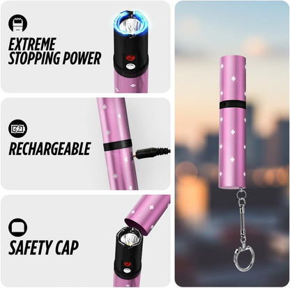 Lipstick Stun Gun Electra with Flashlight | 110 Lumen w/ Keychain