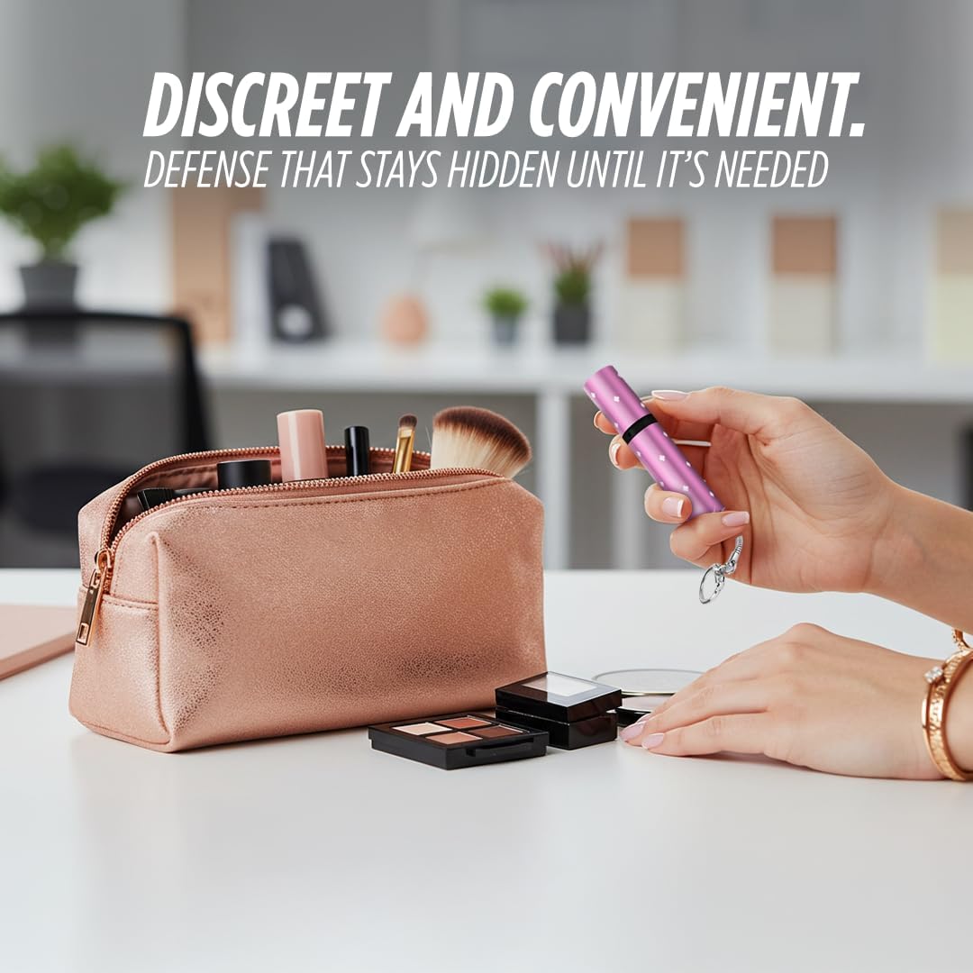 Lipstick Stun Gun Electra with Flashlight | 110 Lumen w/ Keychain