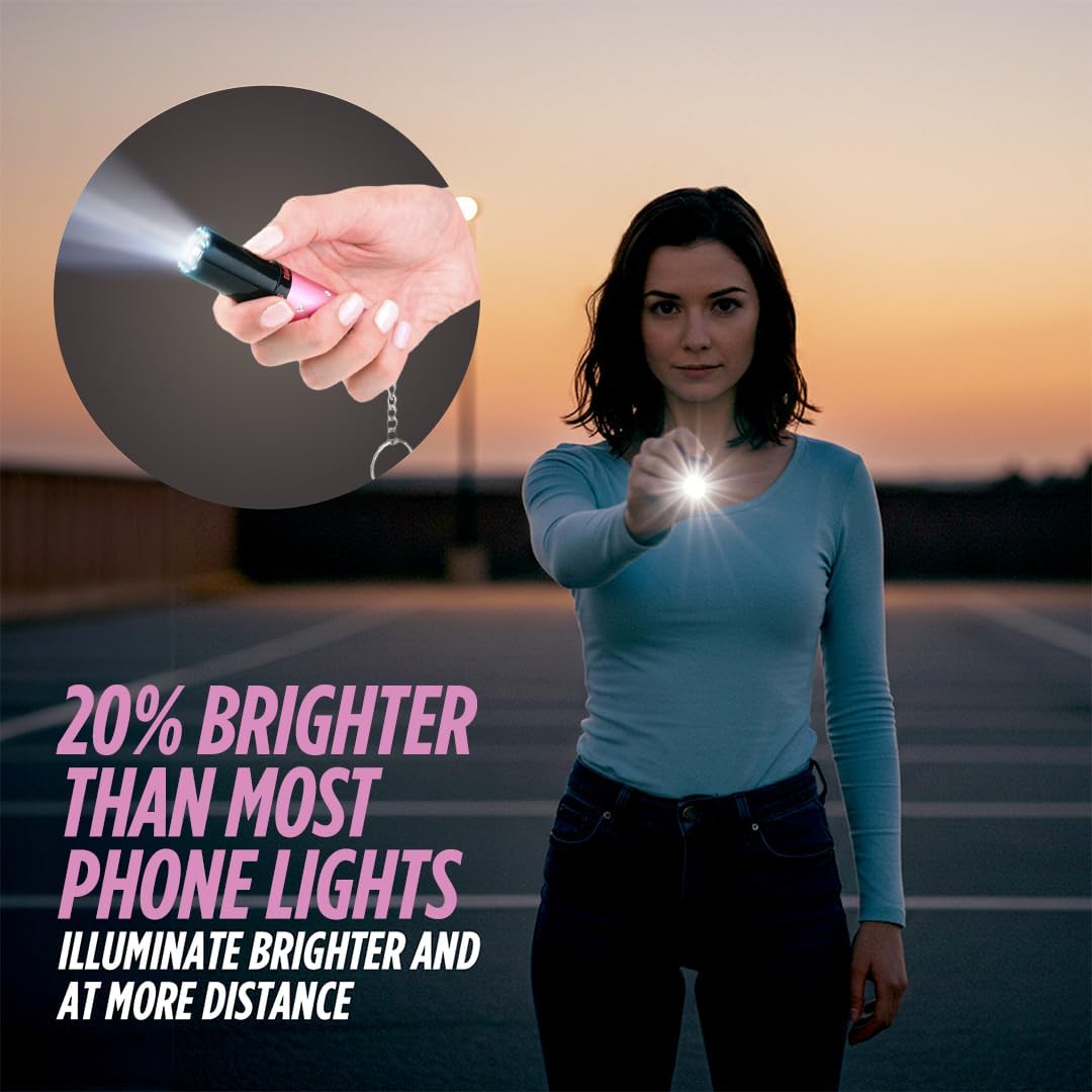 Lipstick Stun Gun Electra with Flashlight | 110 Lumen w/ Keychain