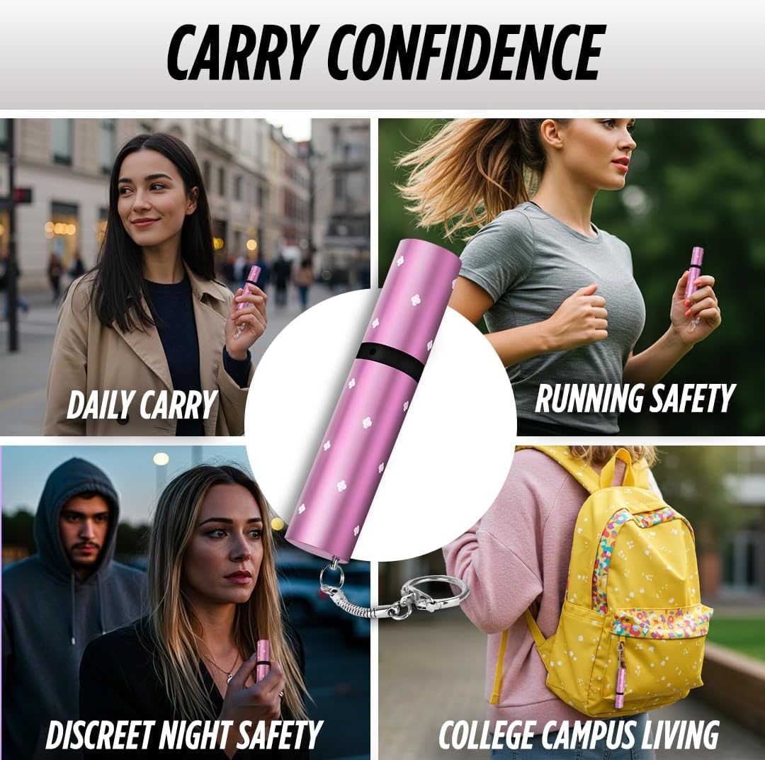 Lipstick Stun Gun Electra with Flashlight | 110 Lumen w/ Keychain