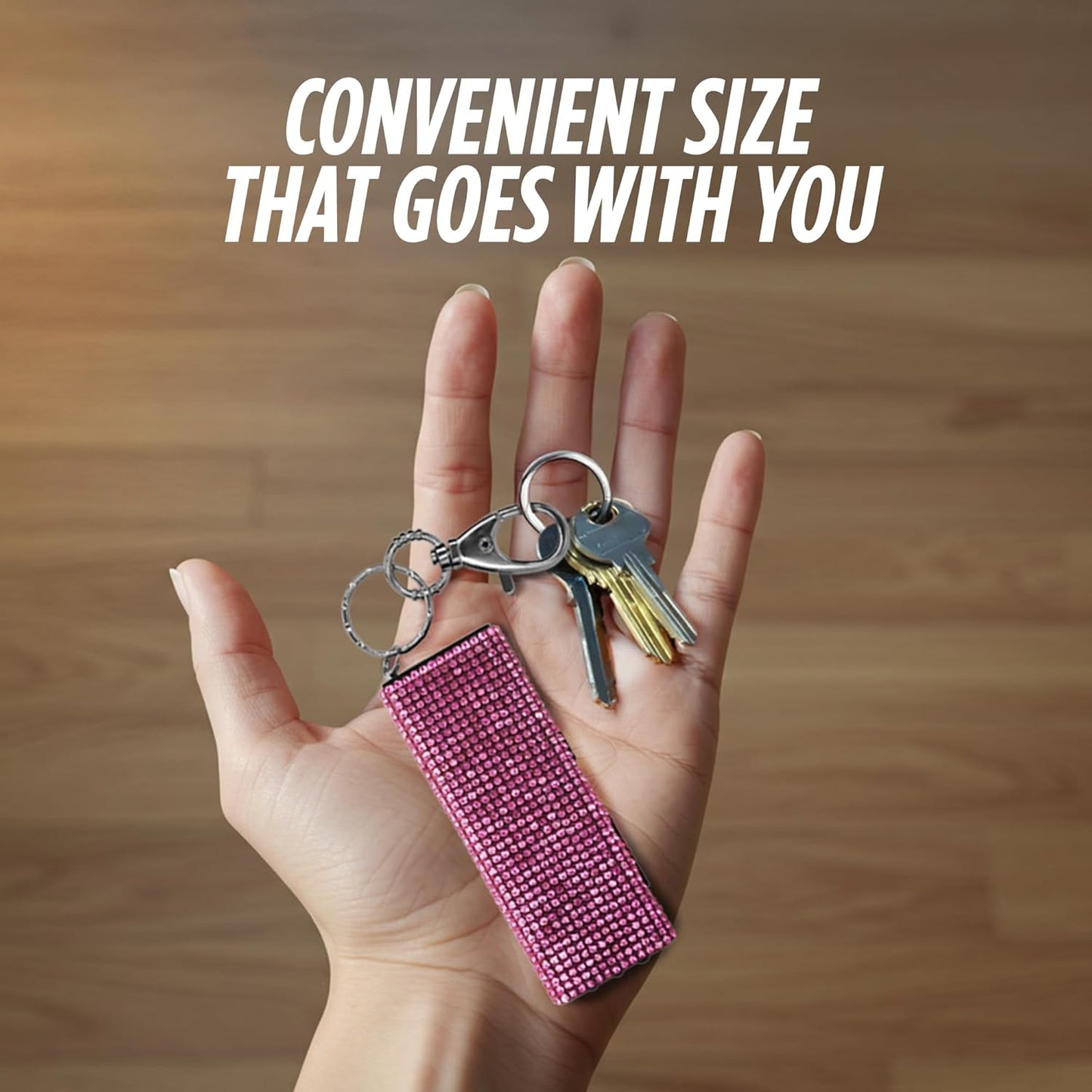 Stun Gun with Stylish Rhinestone Design | LED Light w/ Keychain