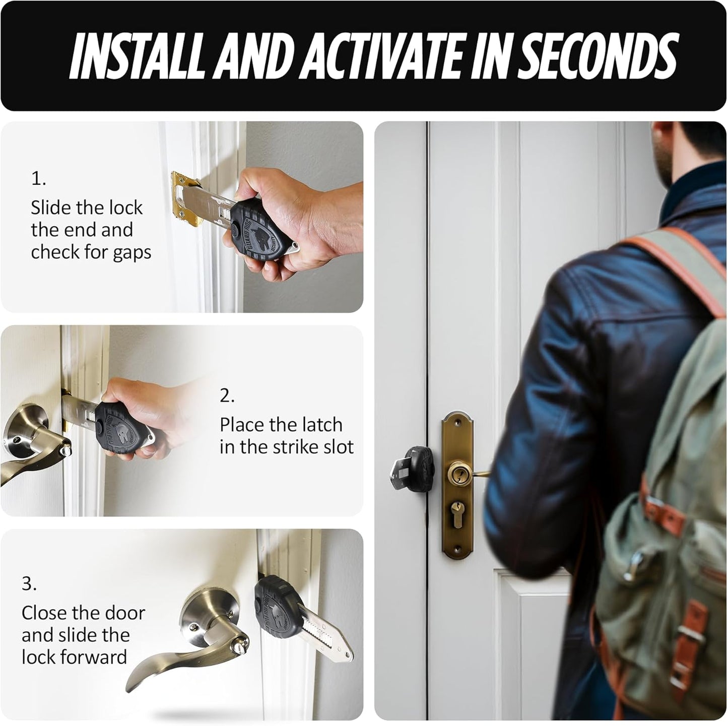 Blocklock - Portable Door Lock for Travel & Home