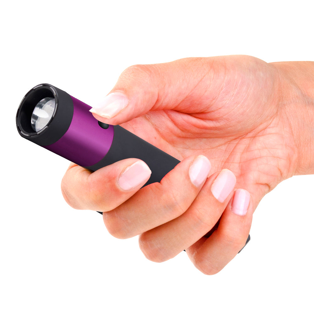 Stun Gun Ivy with Flashlight | 110 Lumen Rubberized Grip