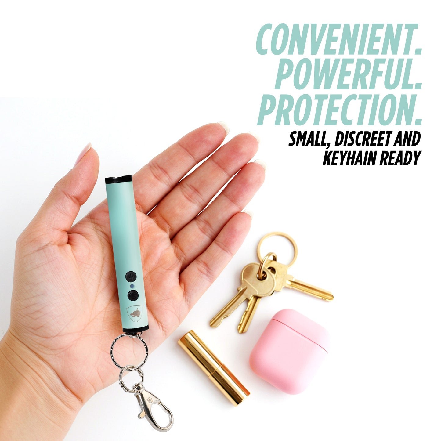 Compact Stun Gun with LED Flashlight & Keychain Clip | Enlight Mini