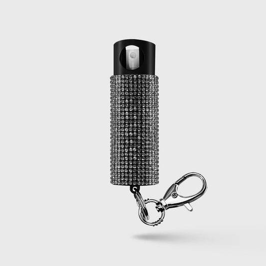 Pepper Spray with Stylish Rhinestone Design | GID w/ Snap Clip