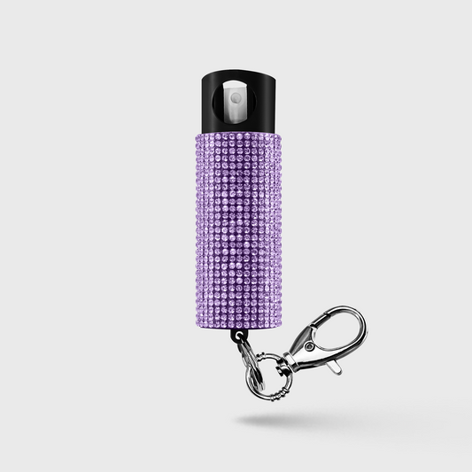 Pepper Spray with Stylish Rhinestone Design | GID w/ Snap Clip