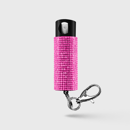 Pepper Spray with Stylish Rhinestone Design | GID w/ Snap Clip