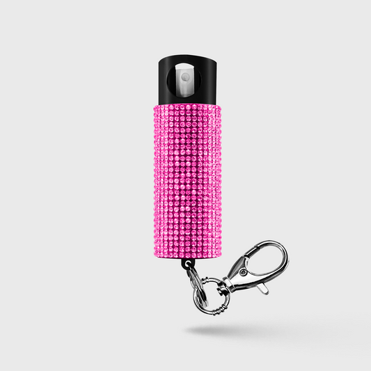 Pepper Spray with Stylish Rhinestone Design | GID w/ Snap Clip