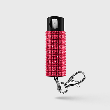 Pepper Spray with Stylish Rhinestone Design | GID w/ Snap Clip