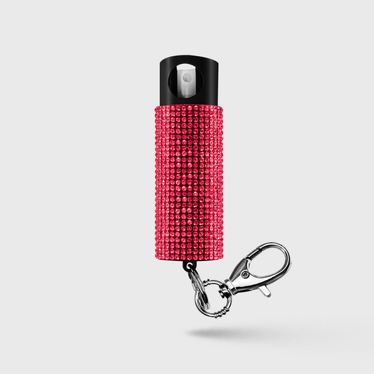 Pepper Spray with Stylish Rhinestone Design | GID w/ Snap Clip