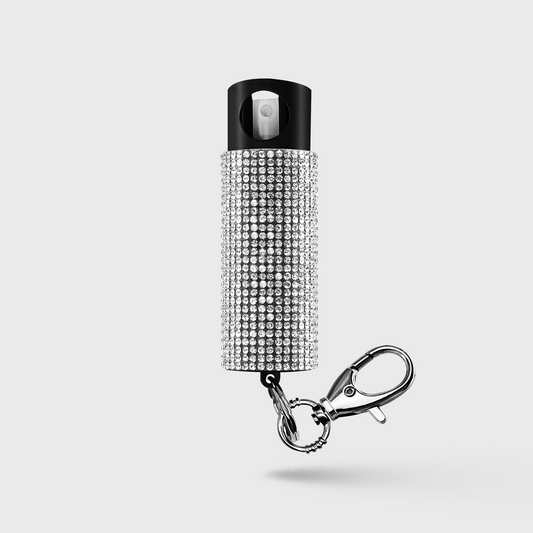 Pepper Spray with Stylish Rhinestone Design | GID w/ Snap Clip