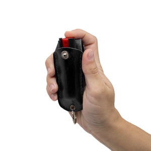 
                  
                    Black Soft Case Pepper Spray with Soft Leather Case | 0.5 oz keychain ready
                  
                