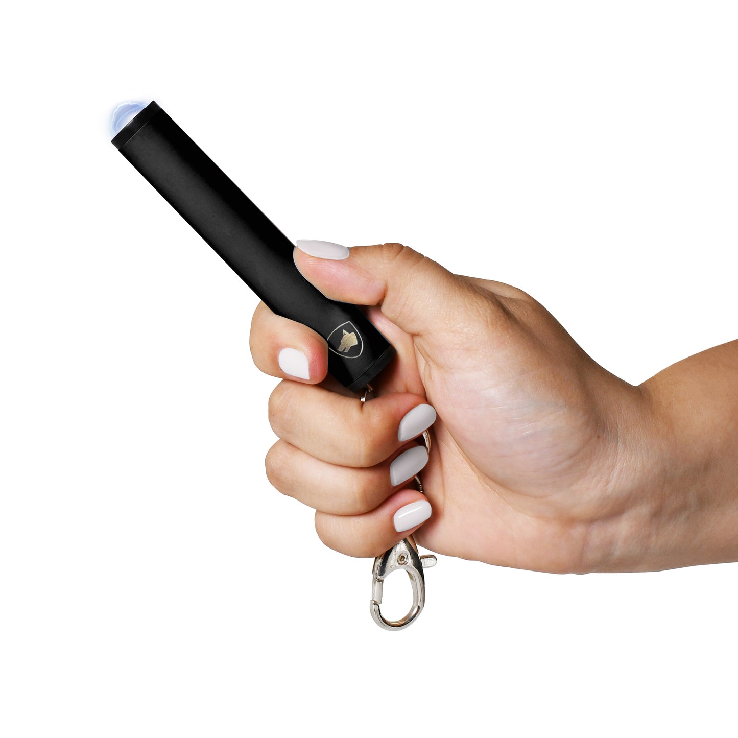 Enlight Mini Compact Stun Gun w/ Soft-Touch Body, LED Flashlight, Quick Access Keychain Clasp