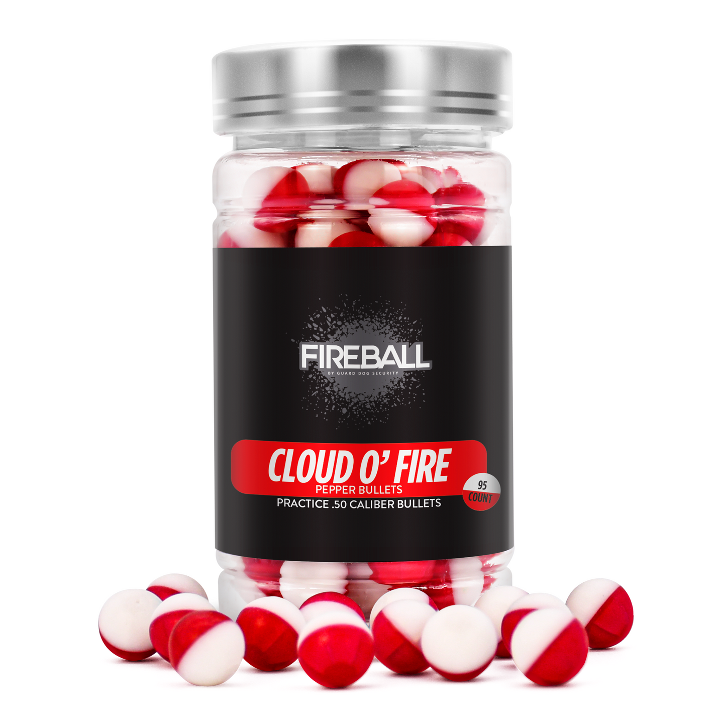 Cloud o' Fire - Red Pepper bullets, PAVA Rounds for The Self Defense Gun, .68 Caliber Pepper OC balls, 6 count