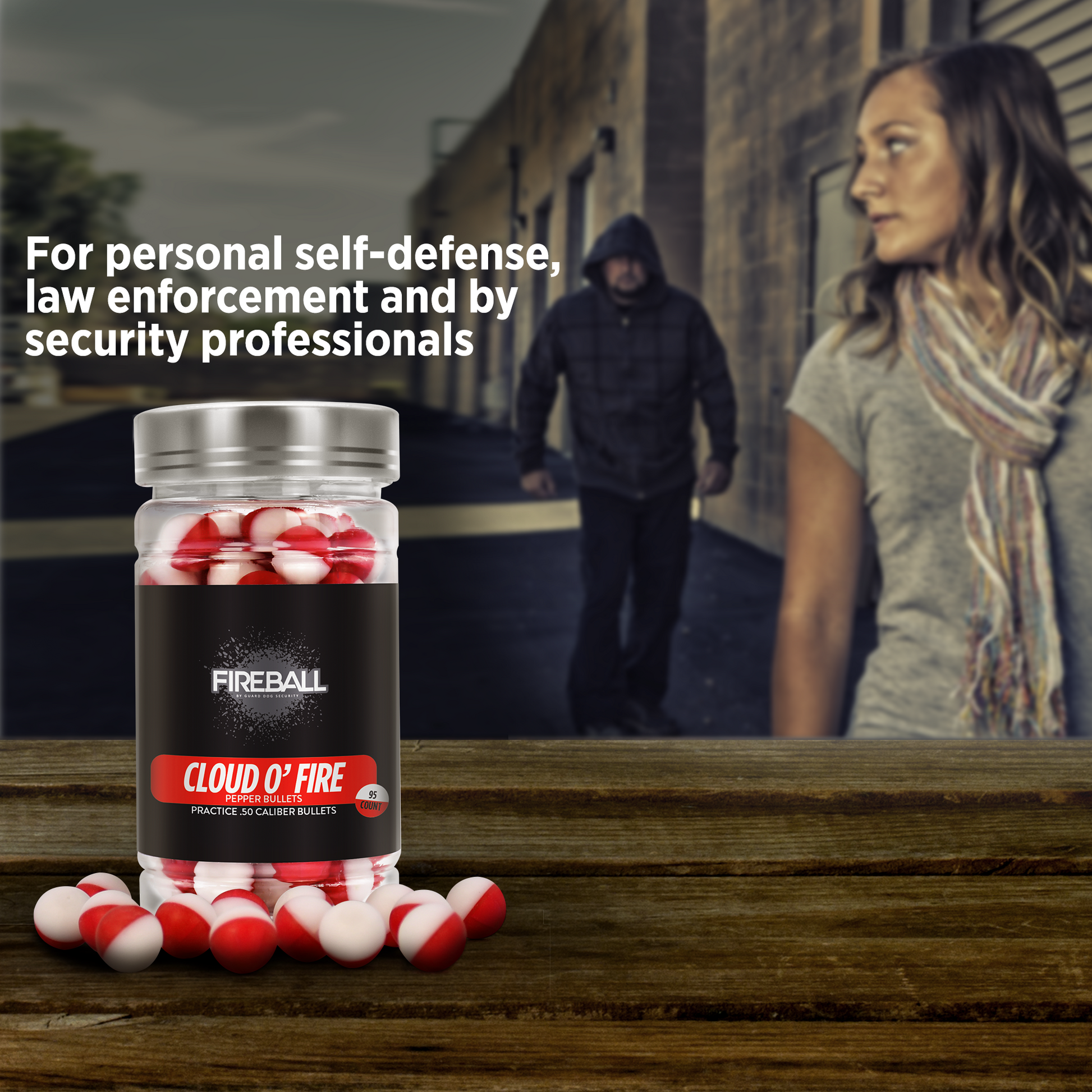 Cloud o' Fire - Red Pepper bullets, PAVA Rounds for The Self Defense Gun, .68 Caliber Pepper OC balls, 6 count