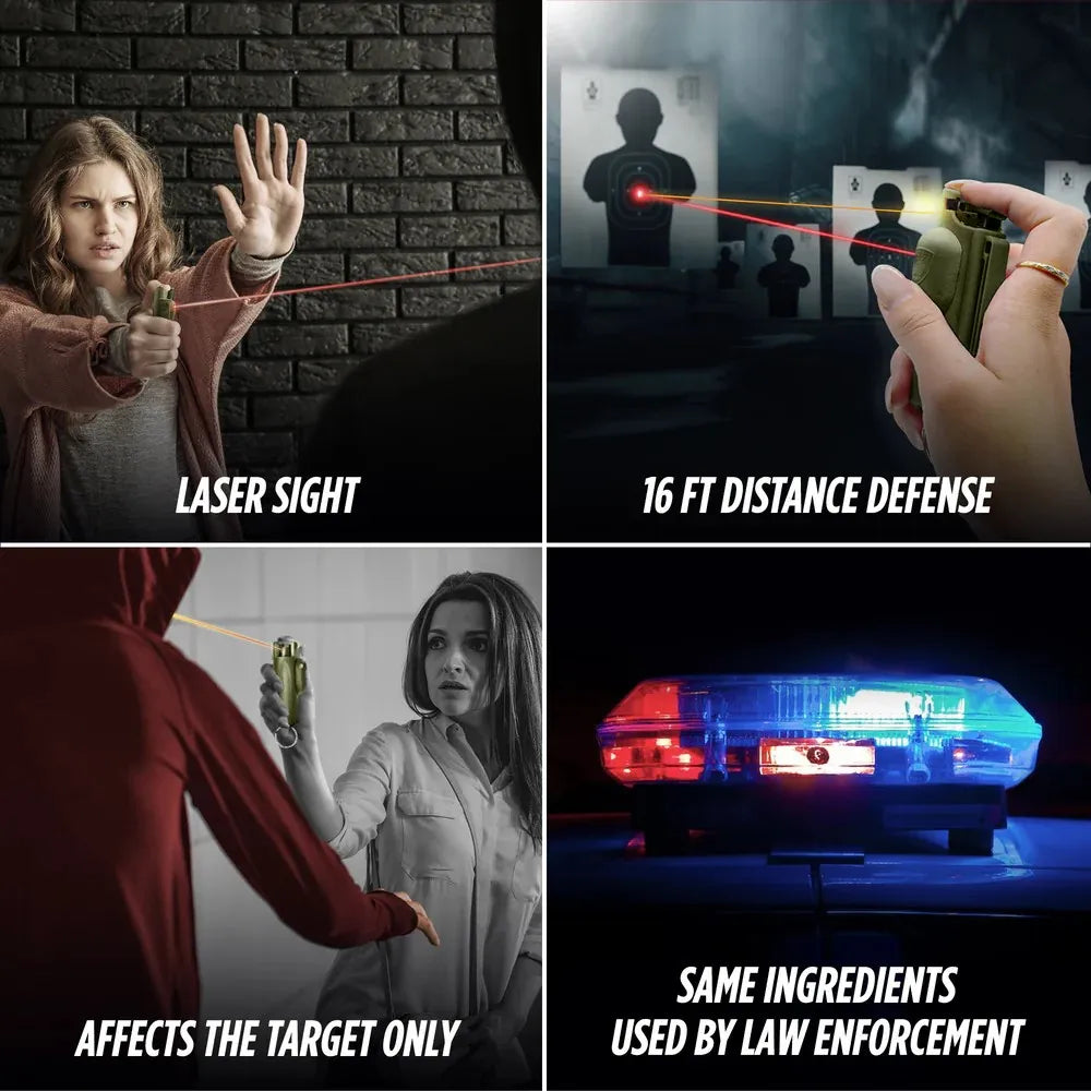 Pepper Gel Accufire with laser sight | Instant snap off w/ keychain