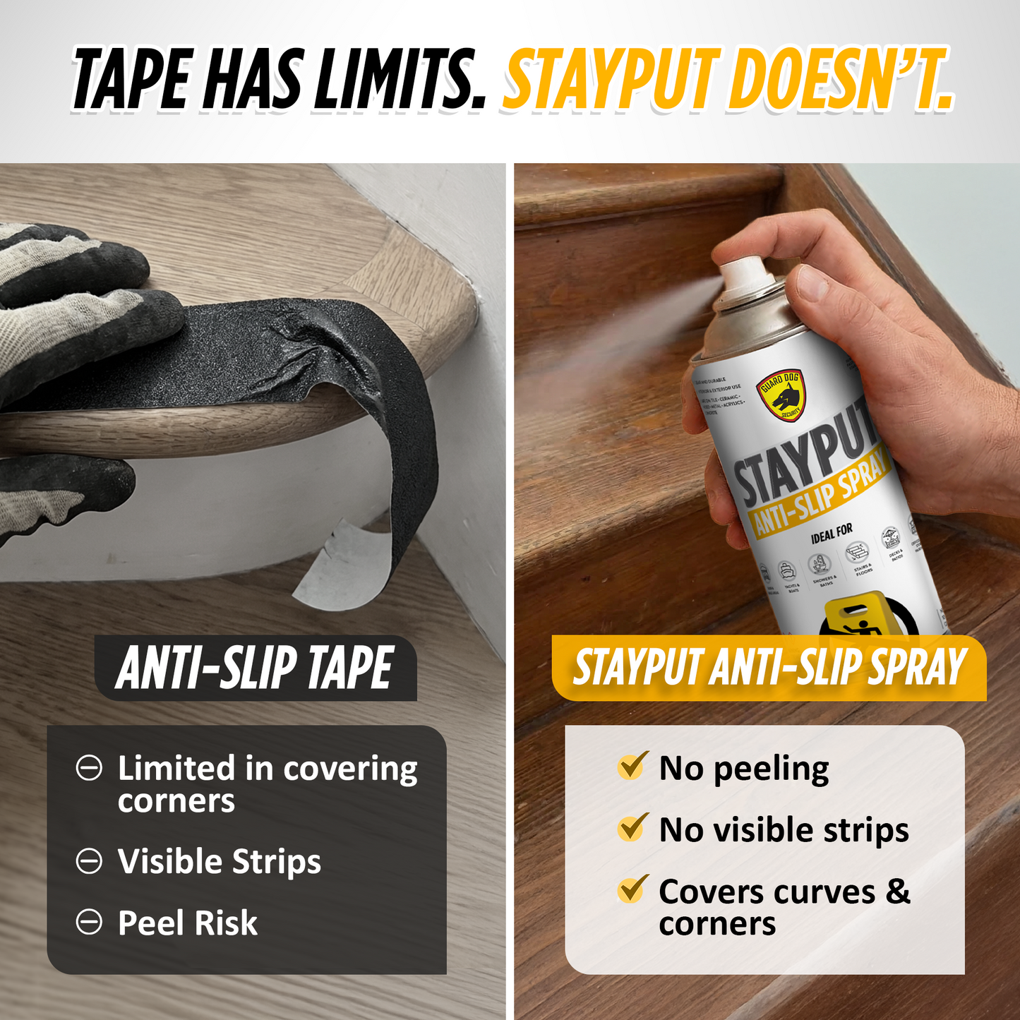 StayPut Anti-Slip Spray – Clear Grip Coating for Slippery Surfaces