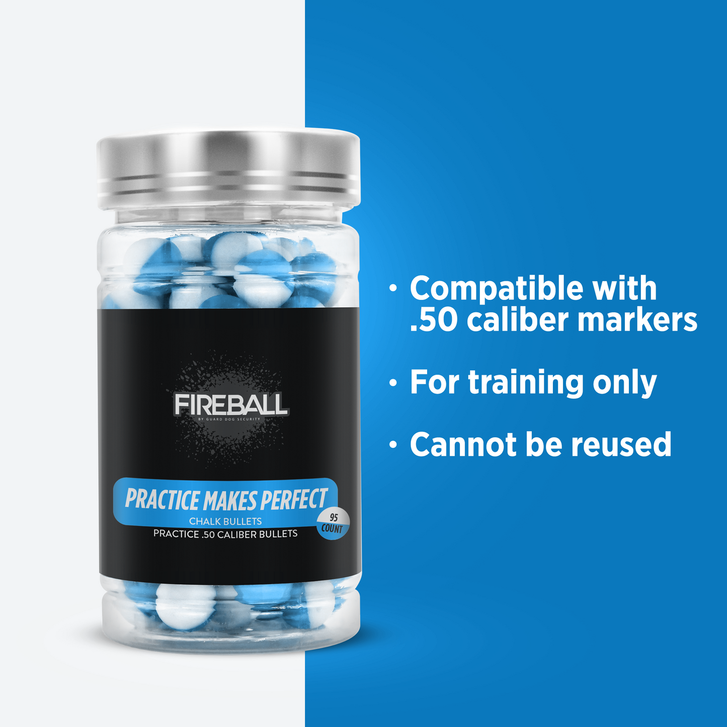 Chalk Sim Rounds Buy Chalk balls for training and Self Defense online | Guard Dog Security