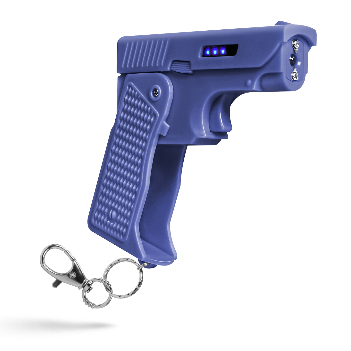 Shot In The Dark, Pistol-Style Stun Gun, Folds Compact and Closed, LED Flashlight