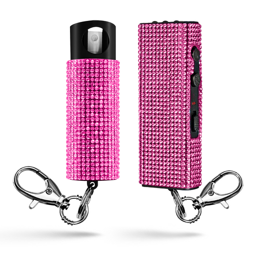 Pepper Spray and Stun Gun Bling it On Combo