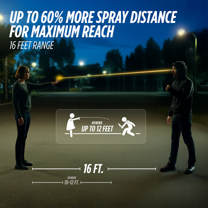 Accufire Pepper Spray with laser sight | Belt clip and Keychain ready