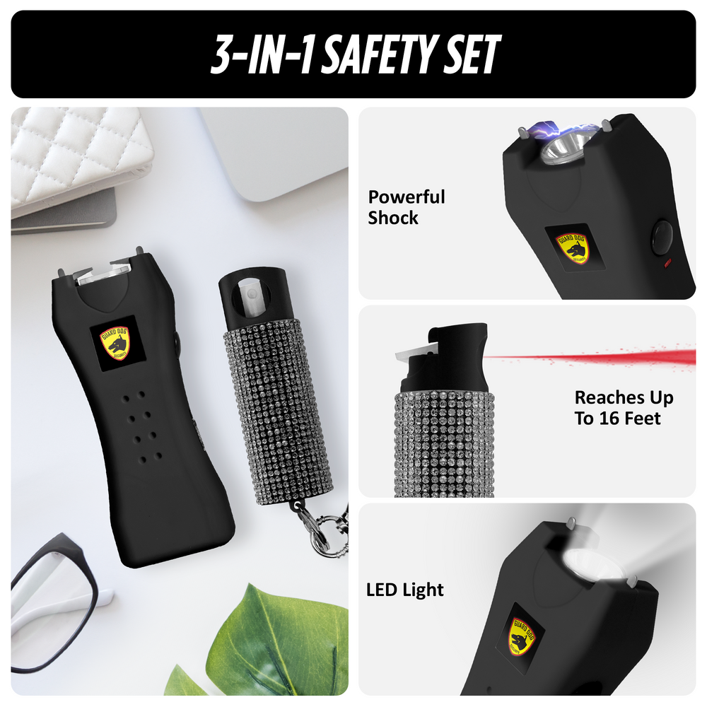 
                  
                    Pepper Spray and Stun Gun Combo with Rechargeable Flashlight
                  
                