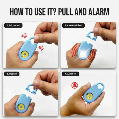 Personal Alarm with Flashlight | 125 dB w/ Carabiner